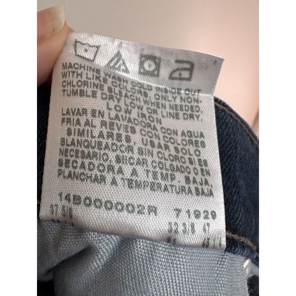Lee Relaxed Fit Straight Leg Jeans 14 Dark Indigo Blue Wash Stretch Mom Norm EUC - Picture 7 of 8